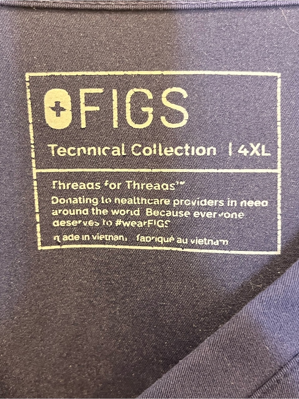 FIGS Navy Casma Scrub Top - Picture 2 of 3